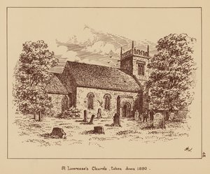 圣劳伦斯教堂，1880 年拆毁（石版画） 作者 英语学校