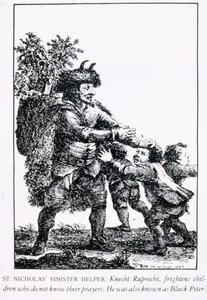St. Nicholas Sinister Helper：仆人Ruprecht，1784年 作者 英语学校