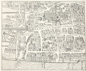 St Pauls and Neighbourhood，来自Aggas Plan，1563 作者 英语学校