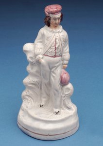 斯塔福德郡橄榄球学校男孩的身影，1860年（陶瓷） 作者 English School
