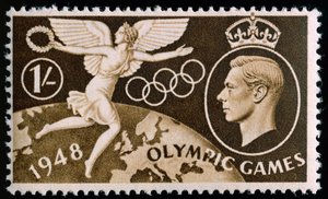 纪念 1948 年伦敦奥运会的邮票 作者 英语学校