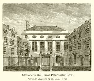 Paternoster Row附近的文具大厅 作者 英语学校