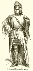在Pierrefonds的雕像。 1386 作者 英语学校