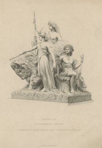 雕像描绘装饰阿尔伯特纪念馆的美国 作者 英语学校