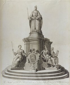 安妮女王的雕像（1665-1714），1713年出版 作者 英语学校