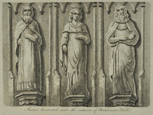 威斯敏斯特大教堂入口附近发现的雕像，1807年 作者 英语学校