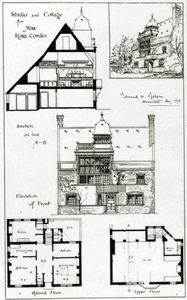 1879年10月3日，来自英国建筑师的罗莎科德小姐的工作室和小屋 作者 英语学校