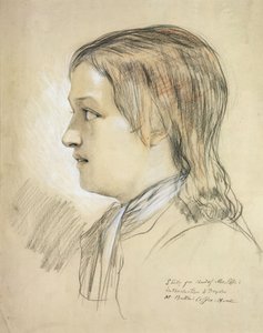 研究Alex Pope（1688-1744）负责人介绍Dryden，在巴特勒咖啡馆（铅笔，粉笔和木炭在纸上） 作者 英语学校