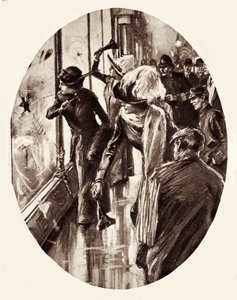 女权运动者--1912 年 3 月伦敦妇女砸碎商店橱窗的绘画（雕刻） 作者 英语学校