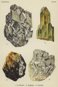 硫酸盐、重晶石、角铁矿、天青石（彩色石版） 作者 英语学校