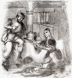 Sumpnour 和 Pardoner，摘自《古老的英格兰》：图画博物馆》，1847 年出版。1847 作者 英语学校