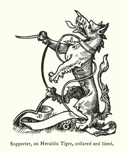 支持者，纹章虎，领和内衬（雕刻） 作者 英语学校