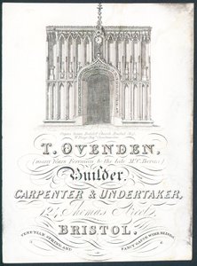 T Ovenden，Builder，Carpenter and Undertaker，交易卡 作者 英语学校