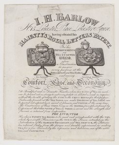 茶壶制造商，IH Barlow，贸易卡 作者 英语学校