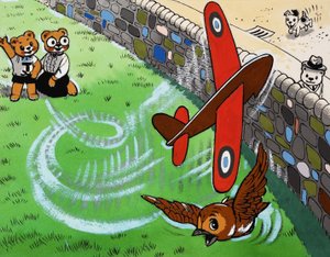 玩具熊飞行玩具飞机 作者 英语学校