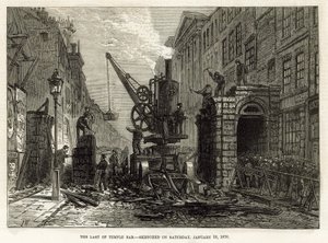 圣殿酒吧，伦敦。拆除，1878年1月12日 作者 英语学校
