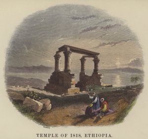 埃塞俄比亚的伊希斯神庙（彩色雕刻）。 作者 英语学校