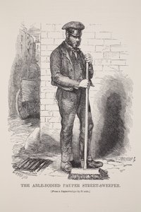 The Bodied Pauper Street-Sweeper，来自理查德·比尔德的银版照相版，来自伦敦工党和伦敦穷人的插图，亨利·梅休，酒吧。 1862年 作者 英语学校