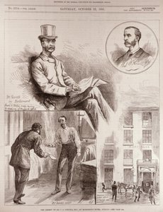 1881年10月22日“伦敦新闻报”对都柏林莫里森酒店的议员CS Parnell先生的逮捕 作者 英语学校