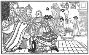 查尔斯陛下抵达（1600-49）威尔士亲王在西班牙法院，1623年 作者 英语学校