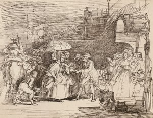 富贵亲戚的到来》，取材于威尔基的钢笔和水墨画（石版画） 作者 英语学校