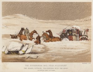 The Birmingham mail, near Aylesbury, the guard W Price, proceeding with the bags (colour litho) 作者 英语学校