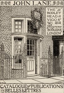 Bodley Head出版社，Belles Lettres出版物目录中的封面插图 作者 英语学校
