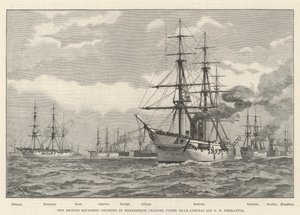 The British Squadron cruising in Mozambique Channel under Rear-Admiral Sir E R Fremantle (engraving) 作者 英语学校
