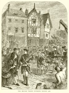 英国军队于1768年进入波士顿 作者 英语学校