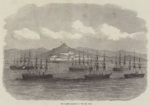 西班牙维哥湾海峡中队（雕刻） 作者 英语学校