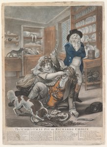 圣诞饼或理查兹选择，1795年（手工彩色雕刻） 作者 英语学校