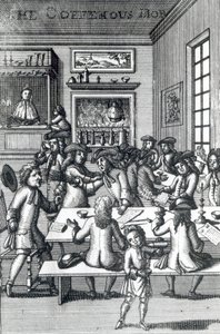 爱德华·沃德的咖啡馆暴徒，取自1710年的Vulgus Britannicus 作者 英语学校