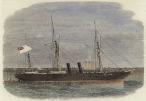 联邦螺旋蒸笼Rappahannock躺在加来码头 作者 英语学校