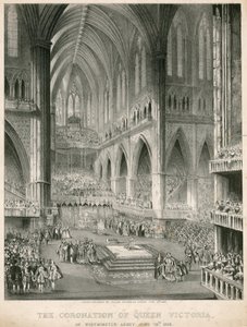 1838年6月28日维多利亚女王在加州威斯敏斯特教堂的加冕仪式 作者 英语学校