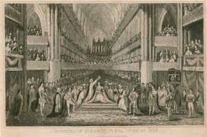 1838年6月28日维多利亚女王在加州威斯敏斯特教堂的加冕仪式 作者 英语学校