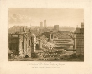 拆除旧伦敦桥，1832年1月26日 作者 英语学校