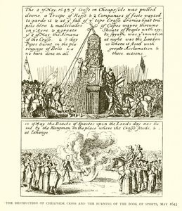 1643年5月“廉价十字架的破坏”和“体育运动”的焚烧 作者 英语学校
