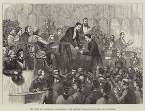 康诺特公爵在市政厅分发女王绘画奖（版画） 作者 英语学校