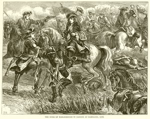 1706年在Ramillies的危险公爵Marlborough公爵 作者 英语学校