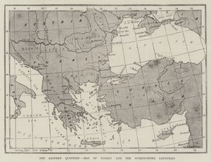 东方问题，土耳其及周边国家地图（雕刻） 作者 英语学校