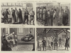 东方问题，我们的艺术家与土耳其人（雕刻）。 作者 英语学校
