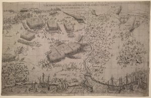 穆斯凯尔布罗格的英国骑兵与肖特人之战》1547 年（版画） 作者 英语学校