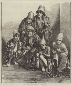 波斯饥荒，设拉子饿死人（版画） 作者 英语学校