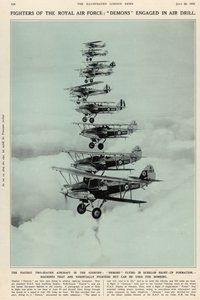 全国最快的双座飞机：1935年7月20日，来自伦敦新闻皇家海军和军事号码的梯队飞行形成的恶魔 作者 英语学校