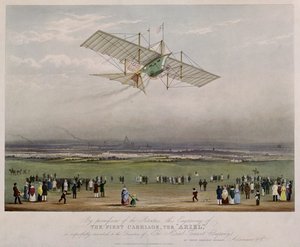 飞行机器，Ariel，由WS Henson于1842年制作的设计，由Ackermann＆Co.出版，1843年 作者 英语学校