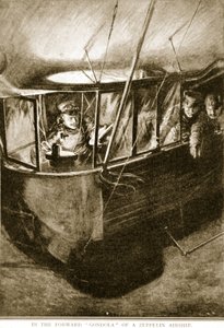 齐柏林飞艇的前方缆车，1914-19 作者 英语学校