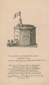 The Globe，Bankside，London，基于1579年发表的伦敦旧观点 作者 英语学校