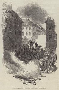 柏林 Breiten-Strasse 的大路障（版画） 作者 英语学校