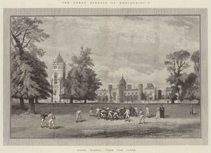 英格兰的伟大学校，橄榄球学校，从关闭（雕刻） 作者 英语学校