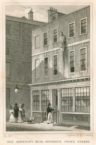 Grecian咖啡馆，Devereux Court，Strand，拥有Ben Johnson半身像 作者 英语学校